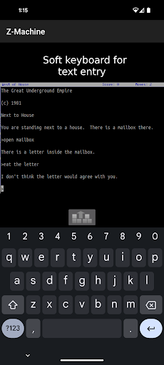 Z-Machine: Play Zork ekran görüntüsü