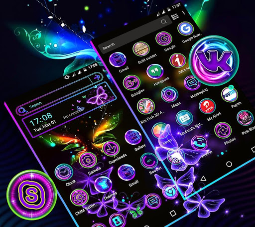Glow Butterfly Launcher Theme ekran görüntüsü