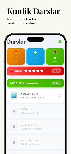 Arab Tilini o'rganish ekran görüntüsü