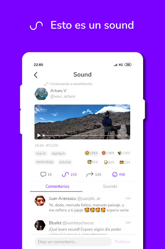 Soundn - Red social audioblog ekran görüntüsü