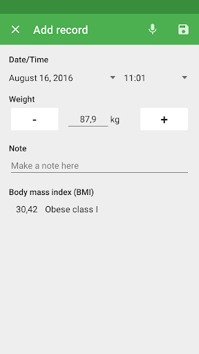 Weight Diary ekran görüntüsü