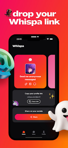 Whispa: anonymous q&a messages ekran görüntüsü