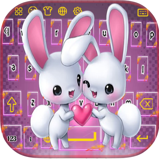 Animated Love Rabbit Keyboard