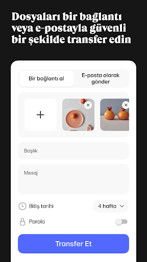 WeTransfer : Dosya Aktarımı ekran görüntüsü