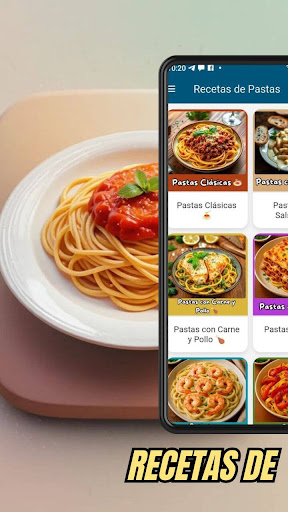Recetas de Pastas ekran görüntüsü