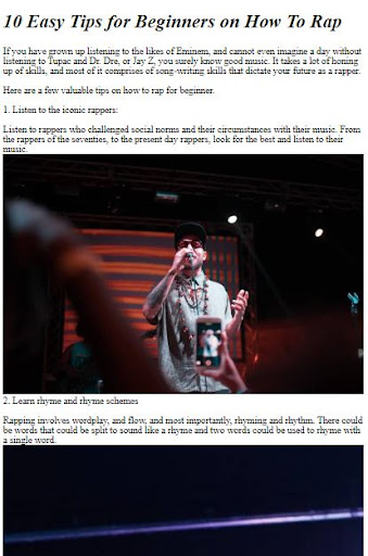 How to Rap ekran görüntüsü