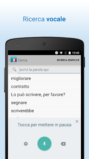 Dizionario italiano ekran görüntüsü