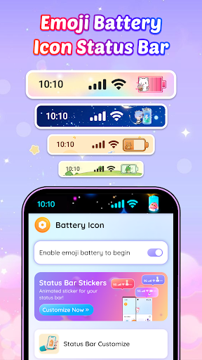 Emoji Battery Icon Status Bar ekran görüntüsü