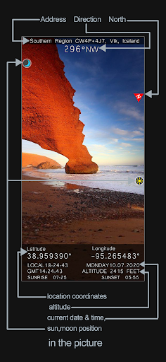GPS Photo Stamp Cam with Zoom ekran görüntüsü