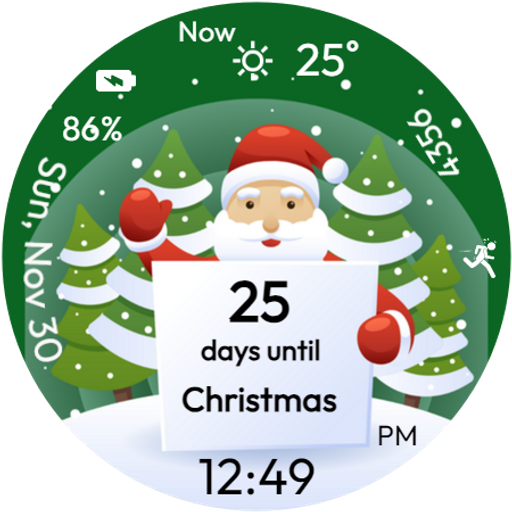 Santa Countdown WatchFace