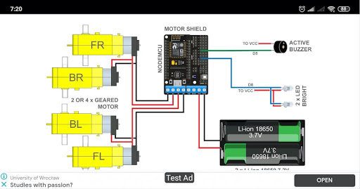 ESP8266 WiFi Robot Car ekran görüntüsü