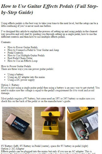 How to Play Guitar Pedals ekran görüntüsü