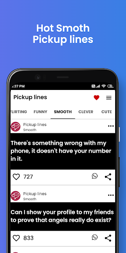 Pickup lines - flirt messages ekran görüntüsü