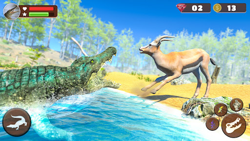 Wild Crocodile Family Sim Game ekran görüntüsü