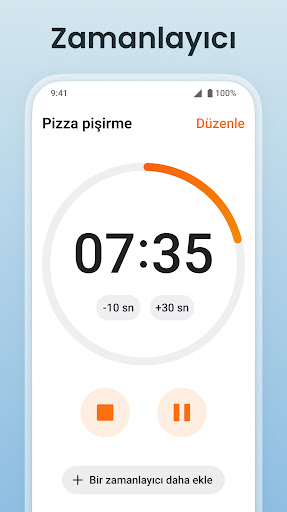 Kronometre + Zamanlayıcı: Saat ekran görüntüsü