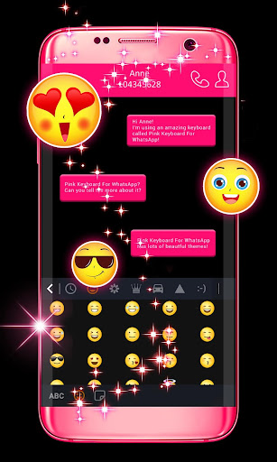 Pink Keyboard For WhatsApp ekran görüntüsü