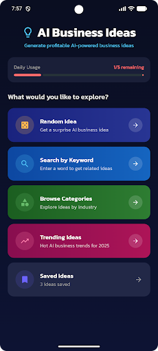ai business ideas ekran görüntüsü