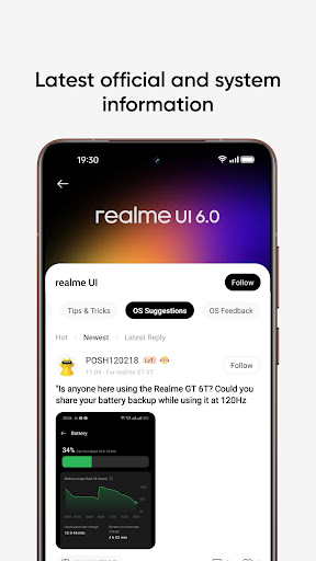 realme Community ekran görüntüsü