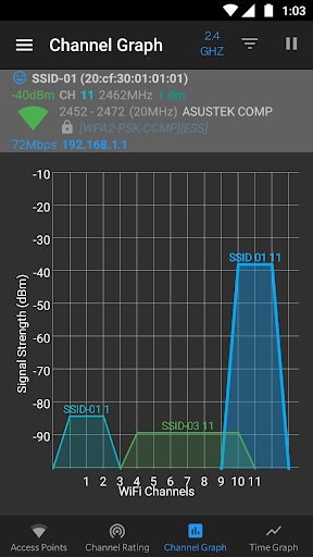 WiFi Analyzer (open-source) ekran görüntüsü