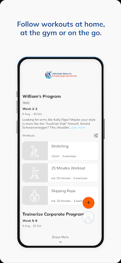 Efficient Results Fitness ekran görüntüsü