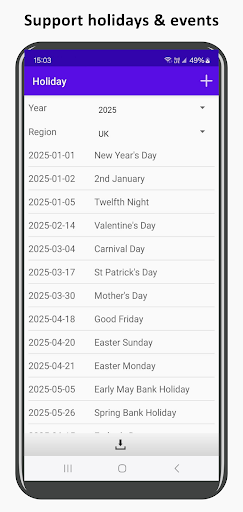 DIY monthly calendar ekran görüntüsü