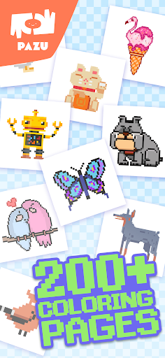 Pixel coloring games for kids ekran görüntüsü