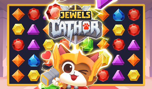 Jewels Thunder Cat Match 3: Lo ekran görüntüsü