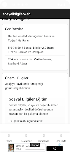 Sosyal Bilgiler ekran görüntüsü