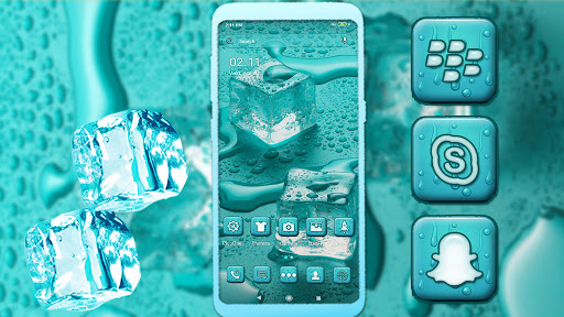 Ice Cubes Mint Launcher Theme ekran görüntüsü