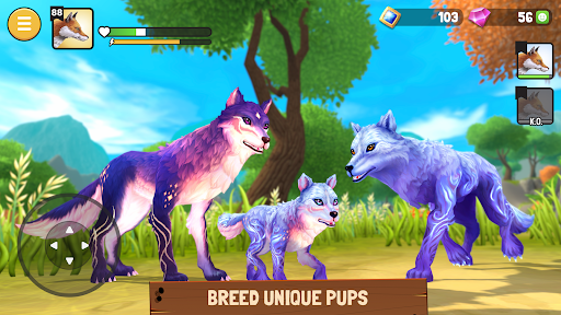 Animal Kingdoms: Wolf Sim MMO ekran görüntüsü