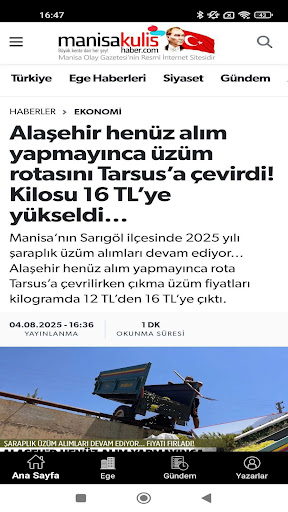 Manisa Kulis Haber ekran görüntüsü