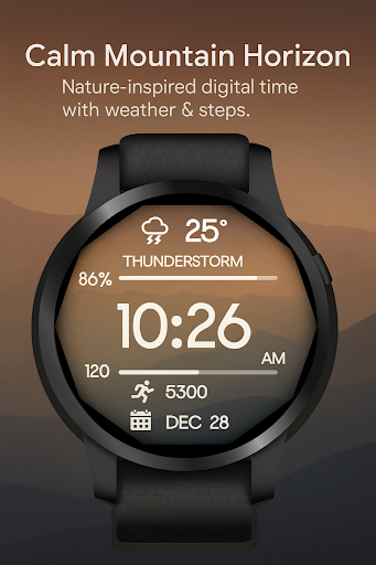 Mountain & Sea WatchFace ekran görüntüsü