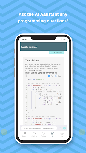 CCoder- C Compiler&IDE with AI ekran görüntüsü