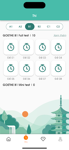 Migii GOETHE German test A1-C2 ekran görüntüsü