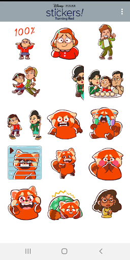 Pixar Stickers: Turning Red ekran görüntüsü