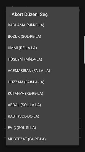 Bağlama Akort ekran görüntüsü