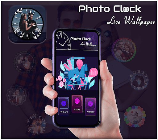 Photo Clock Live Wallpaper ekran görüntüsü