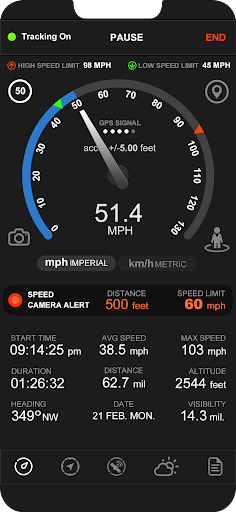 Speedometer 22S GPS Dash Cam ekran görüntüsü