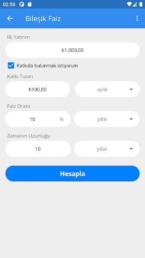 Bileşik Faiz ekran görüntüsü