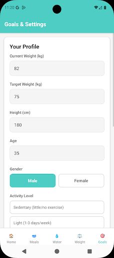 Diet & Weight Tracker ekran görüntüsü