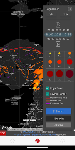 eDeprem - Dinamik Haritalar ekran görüntüsü