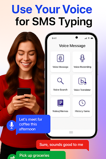 Voice SMS - Type SMS by Speech ekran görüntüsü