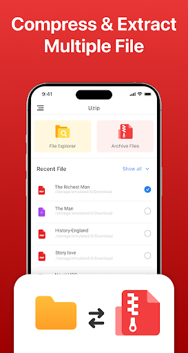 UZip: Rar & Zip Extractor ekran görüntüsü