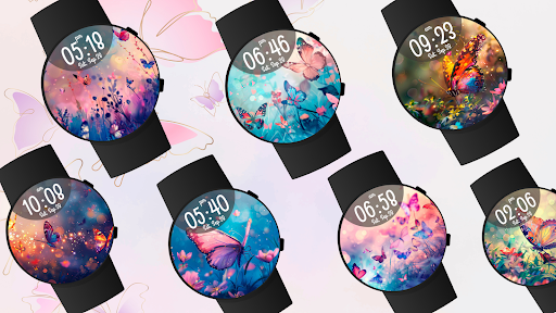 Digital Butterfly Watch face ekran görüntüsü