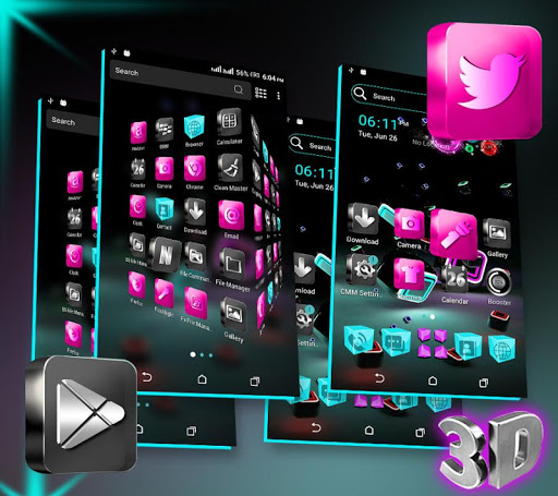 3D Icon Launcher Theme ekran görüntüsü