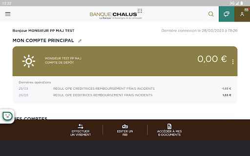 Banque Chalus ekran görüntüsü