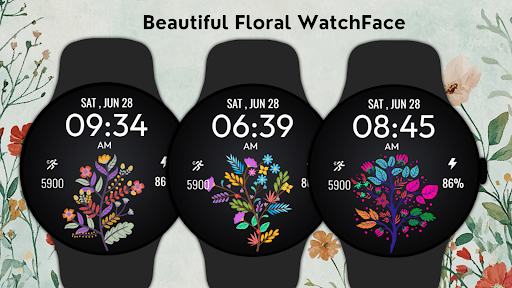 Beautiful Floral WatchFace ekran görüntüsü