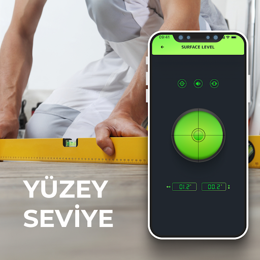 kabarcık seviyesi: su terazisi ekran görüntüsü