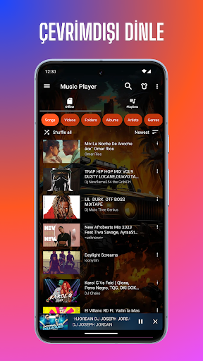 Müzik çalar ekran görüntüsü