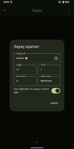Sayaç tıklayıcı ekran görüntüsü